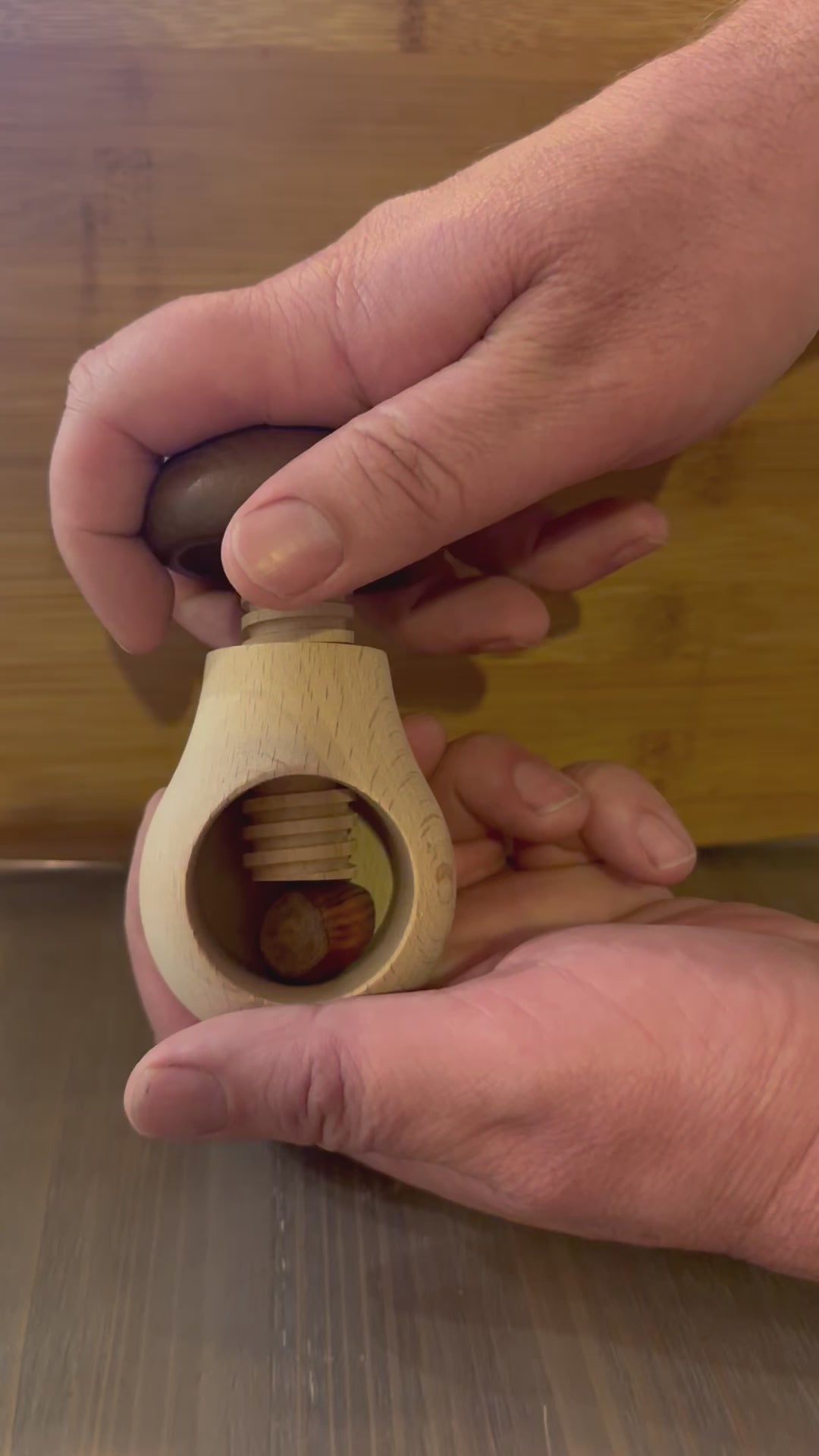 Solid Hardwood Nut Cracker